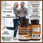 NEW AGE Turmeric Curcumin with Bioperine Capsules - Natural Joint & Healthy Support with 95% Standardized Curcuminoids for Potency & Absorption - Non-GMO, Gluten Free (90 Count (Pack of 1))