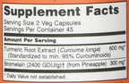 Now Foods Turmeric & Bromelain, 90 Vegetable Capsule (2 Pack)