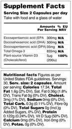 VEGETOLOGY Vegan Omega 3 Supplement – EPA, DHA Supplements & Vitamin D3 – Algae Omega 3 Vegan Supplements for Brain, Eye & Heart Health – for Kids & Adults (180 Capsules)