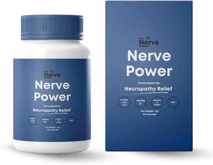 Nerve Power Nerve Supplement R Alpha Lipoic Acid 600mg - Neuropathy Relief for Discomfort for Sciatic, Feet, Hand