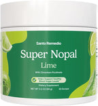 Santo Remedio Super Nopal Powder, Lime Flavor, Nopal Cactus & Prickly Pear Formula, Dietary Supplement, 90g (30 Servings), Daily Wellness Support