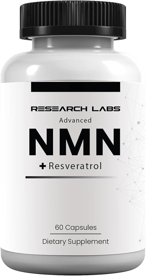 Research Labs Advanced NMN Resveratrol & Betaine (TMG) Longevity Formula – NAD Cellular Energy, Healthy Aging, Metabolic Support – Advanced Science Supplement – Made in USA NAD Supplement Booster
