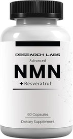 Research Labs Advanced NMN Resveratrol & Betaine (TMG) Longevity Formula – NAD Cellular Energy, Healthy Aging, Metabolic Support – Advanced Science Supplement – Made in USA NAD Supplement Booster