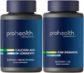 ProHealth Healthy Aging Bundle | Ca AKG Supplement 1,000mg (60 Capsules) + Pure Spermidine Supplement 1mg (180 Veggie Capsules) | Supports Longevity, Metabolic Function, Autophagy & Cellular Health