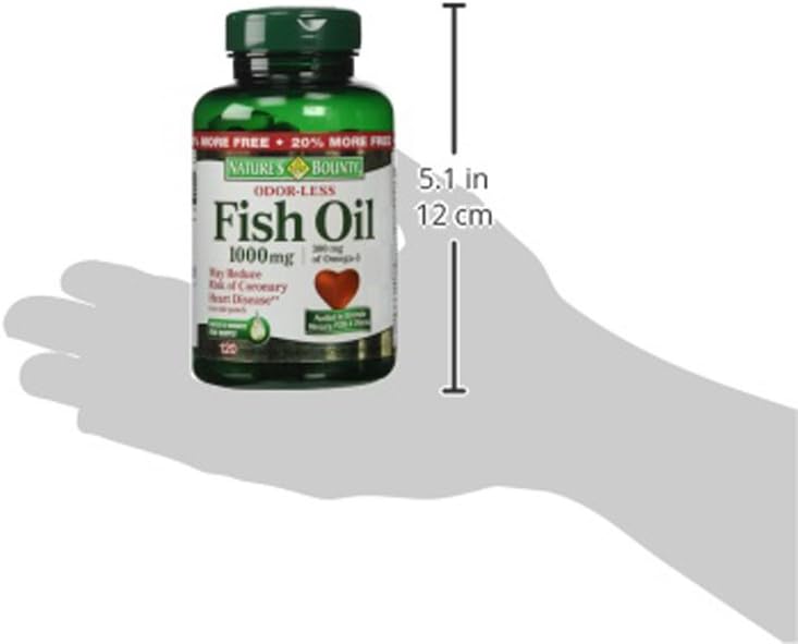 Nature's Bounty 300 mg Omega-3 Fish Oil 1000 mg Softgels 120 Coated Soft Gels (Pack of 2)