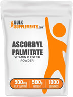 BulkSupplements.com Ascorbyl Palmitate Powder - Vitamin C Ester, Vitamin C Supplement - Gluten Free, 500mg per Serving, 500g (1.1 lbs) (Pack of 1)