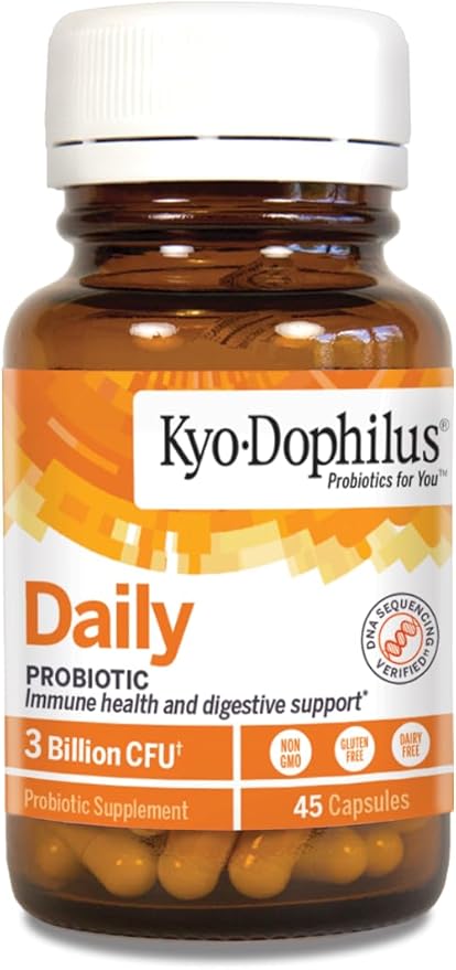 Kyolic Kyo-Dophilus Daily Probiotic, Immune Health & Digestive Support*, 45 Capsules