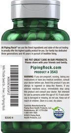 Piping Rock Milk Thistle Supplement | 200 Capsules | Concentrated Herbal Extract | Non-GMO, Gluten Free