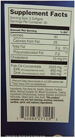 Alaska Wild Fish Oil Softgels 90 ea (Pack of 6)
