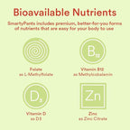 SmartyPants Kids Multivitamin Gummies and Fiber Supplement: Vitamin D3, C, Vitamin B12, B6, A, Zinc, Biotin, Inositol, Fiber Gummies, Three Fruit Flavors, 90 Count (22 Day Supply)