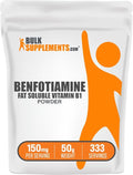 BulkSupplements.com Benfotiamine Powder - Vitamin B1 Benfotiamine Supplement, Fat Soluble B1 Vitamin - Gluten Free, 150mg per Serving, 50g (1.8 oz) (Pack of 1)