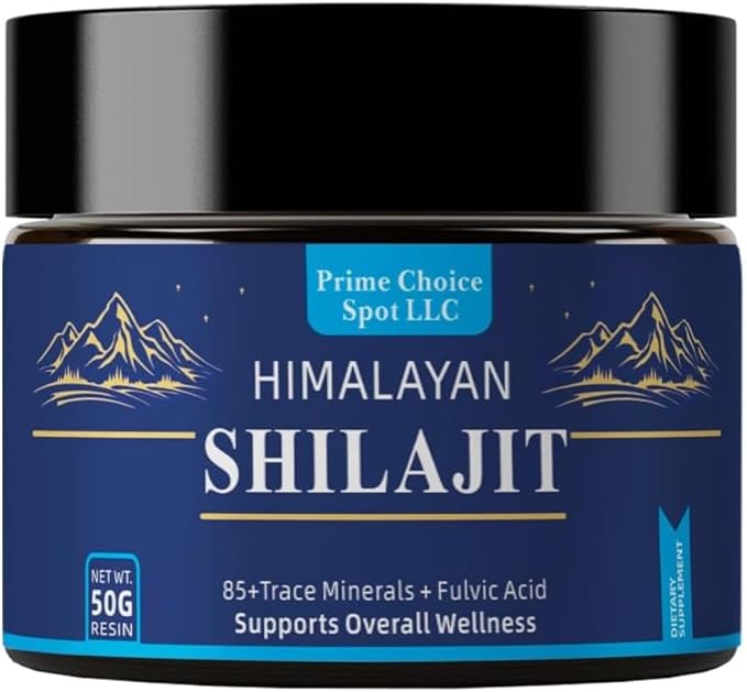 Himalayan Shilajit Resin 50g | Pure Gold Grade Mumiyo from Gilgit-Baltistan | Raw Mineral Pitch with Fulvic & Humic Acid | 85+ Trace Minerals