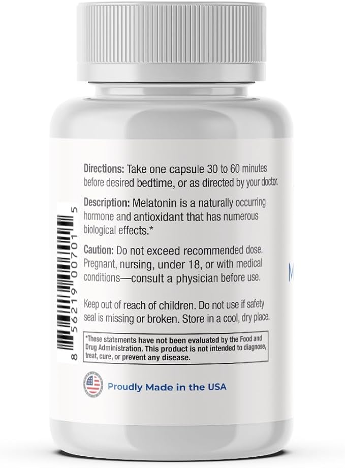 60mg Extra Strength Melatonin MAX - High Dosage Melatonin, Vegan, Non-GMO, Gluten-Free (3-Pack)