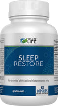 Well of Life Sleep Restore Supplement with Melatonin & Magnesium – Tranquil Sleep Support with L-Theanine GABA 5-HTP | Supports Relaxation & Calm Night Routine | 60 Vegan Capsules