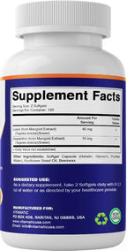 Vitamatic Lutein 40mg with Zeaxanthin 10mg, Eye Health Support Supplement, 240 Softgels