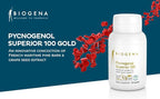 Biogena Pycnogenol 100 mg Gold with Premium Patented French Maritime Pine Bark Extract (Pinus Pinaster) to Support Blood Circulation