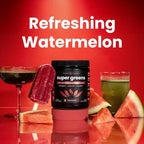 NutraChamps Super Greens Powder Premium Superfood | 20+ Organic Green Veggie Whole Foods | Alfalfa, Spirulina, Chlorella & More | Antioxidant, Digestive Enzyme & Probiotic Blends | Watermelon
