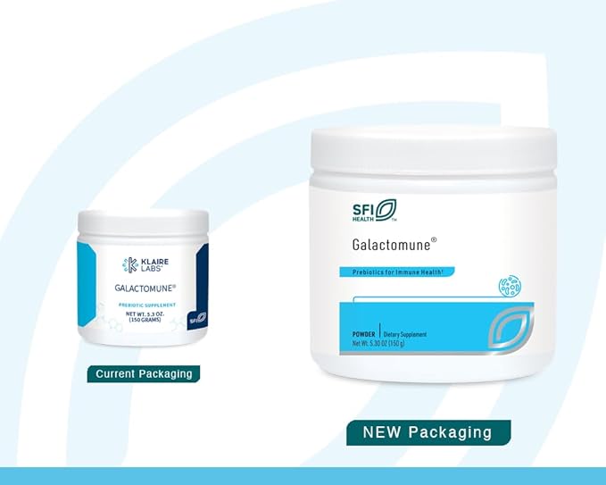 SFI Health Klaire Labs Galactomune Powder - Prebiotic Beta-Glucan & Galactooligosaccharides Immune Support (30 Servings, 150 Grams)