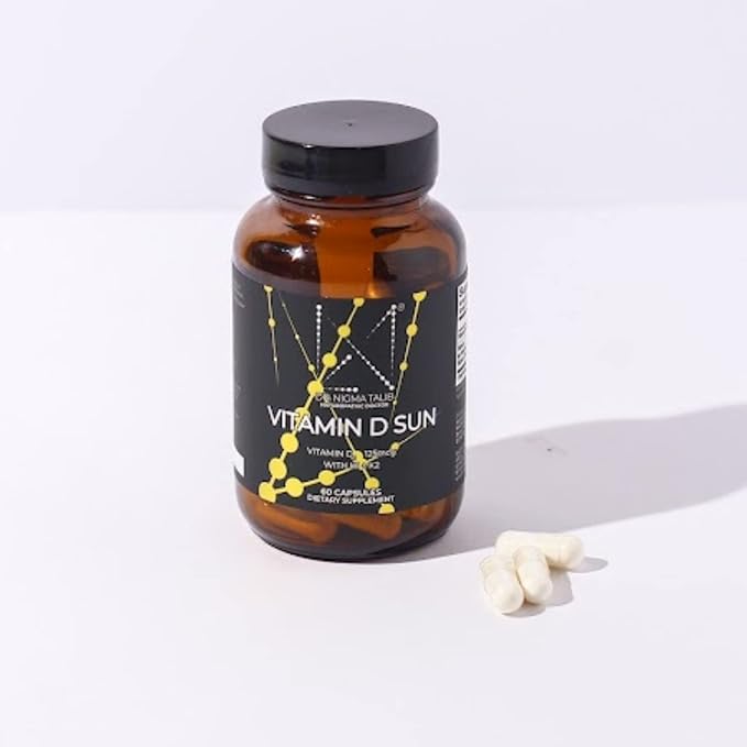 DR. NIGMA Vitamin D 5000iu Sun with K1 + K2 to Support Skin concerns, a Happy and Healthy Body - 60 Capsules