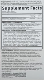 Garden of Life Vitamin Code Raw B-12-30 Capsules, 1,000mcg Whole Food B12 Methylcobalamin for Energy, Vegan Methylcobalamin Vitamin Plus Probiotics and Enzymes, Gluten Free Supplements (Pack of 6)