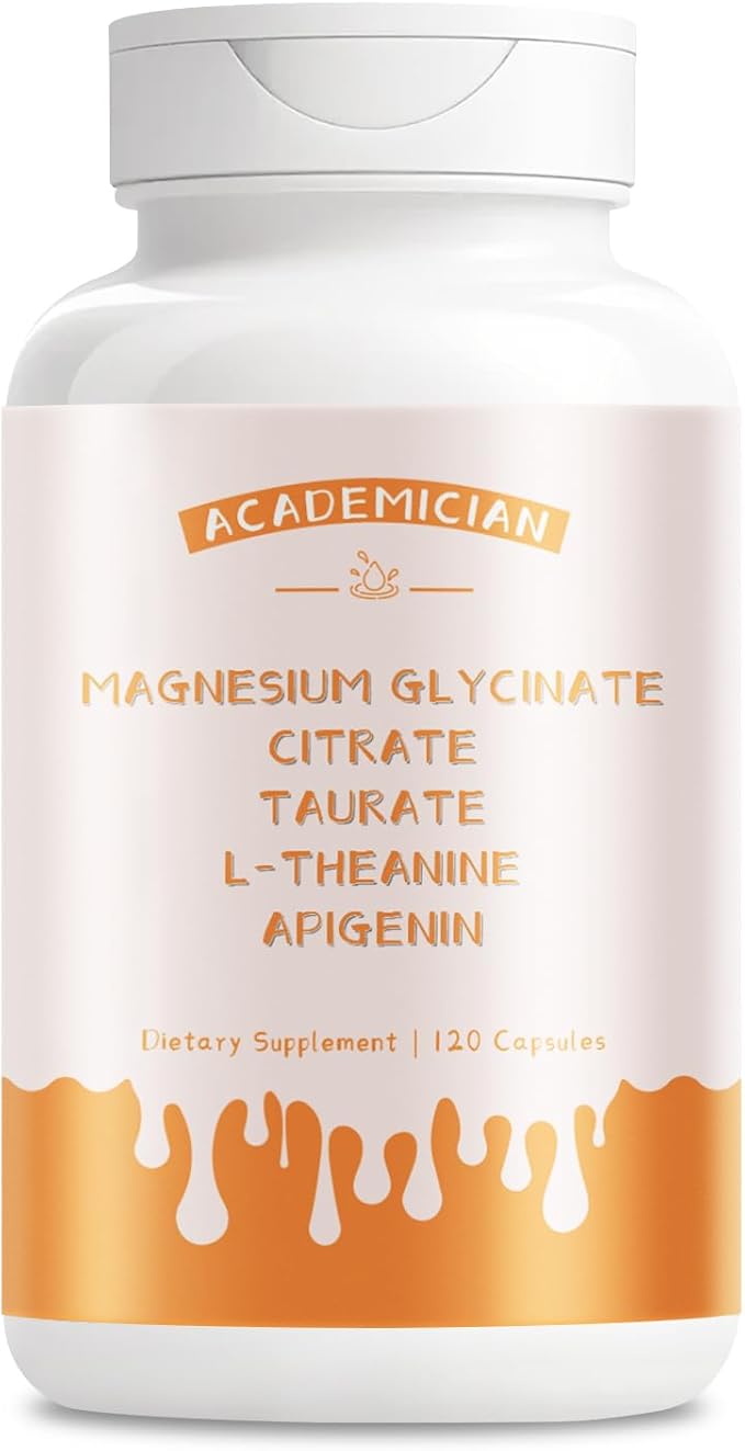 Magnesium Citrate Capsules L Theanine Supplement 200mg Magnesium Glycinate Taurate 400mg Apigenin Supplement L-Theanine Citrate 500mg 250 mg - 120 Count