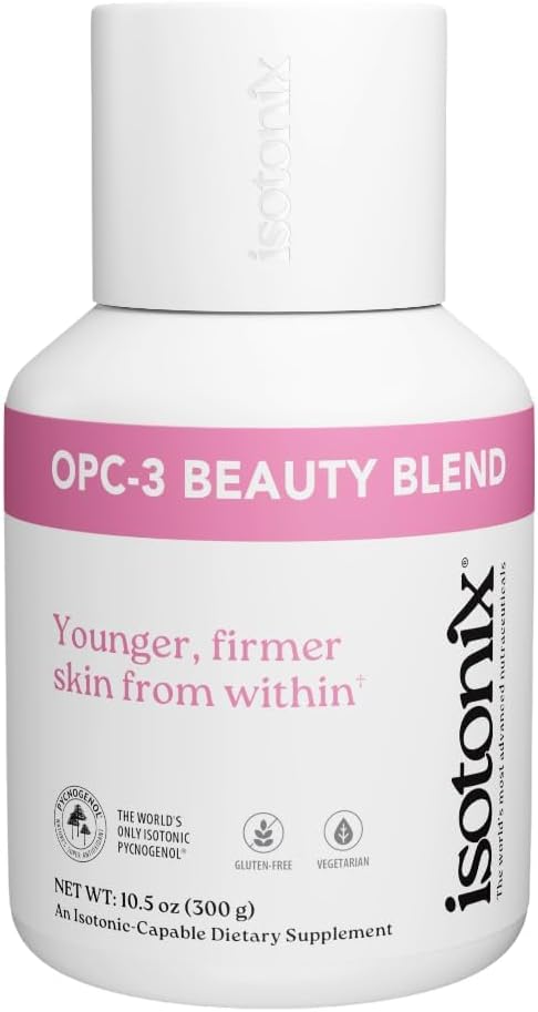 Isotonix OPC-3 Beauty Blend – Pycnogenol, Grape Seed & Hyaluronic Acid for Skin Hydration, Elasticity & Collagen Support, Isotonic Powder, Vegetarian, 45 Servings