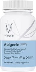 VITRUVIN Apigenin 100mg - 30 Capsules | Vegan, Gluten-Free, Non-GMO, Gelatin-Free