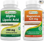 Best Naturals Alpha Lipoic Acid 200 Mg & Magnesium Glycinate 425 mg