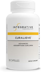 Integrative Therapeutics Curalieve - Curcumin Formula for Antioxidant Support* - High Absorption Curcumin - Vegan, Gluten-Free & Dairy-Free - 120 Capsules (60 Servings)