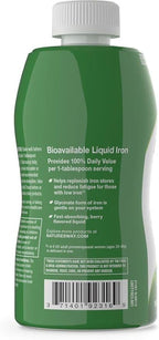 Nature’s Way Liquid Iron Supplement, 18 mg per Serving, Gentle Glycinate Iron, Fast-Absorbing Liquid, Iron for Red Blood Cell Support and Energy Metabolism*, No Sugar Added, Berry Flavored, 16 Fl Oz