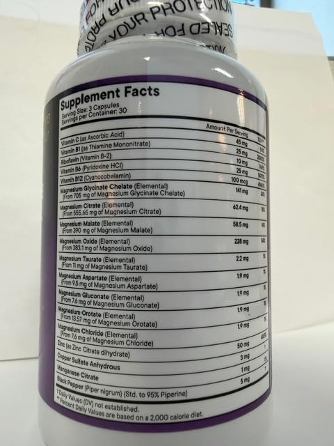 NEW AGE Magnesium Supplement -Powerful Glycinate Citrate Malate Oxide Taurate Aspartate Gluconate Orotate & Mag Chloride Manganese Bone Health and Bone Strength, Joint Support- 270 Count