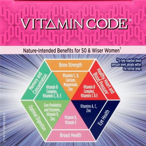 Garden of Life Vitamin Code Multivitamin for Women 50 & Over, B Vitamins, A, C, D3, E & K, CoQ10, Probiotics & Enzymes, for Women 50 Plus, 240 Capsules,(Pack of 2)