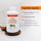 ML Naturals Lutein & Zeaxanthin with Bilberry – 40mg Lutein, 5mg Zeaxanthin & 100mg Bilberry (Per Serving) – 240 Vegetable Capsules – Supports Eye Health & Vision