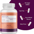 BESTVITE L-Carnosine 500mg (240 Capsules) (120x2) No Fillers - No Stearates - Non GMO - Gluten Free
