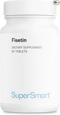 Supersmart - Fisetin 500mg per Day (Easy-to-Take) - 98% Pure Fisetin Supplement - Highly Bioavailable Polyphenol - Potent Senolytic Activator | Non-GMO & Gluten Free - 60 Tablets
