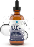 Dr. Robaina Liposomal NAD⁺ Liquid Drops – Doctor-Formulated with Trans-Resveratrol, Quercetin, CoQ10, Vitamin B3 & TMG – 400 mg NAD⁺ per 4 mL Serving – Berry Flavor, Amber Glass Dropper, 4 fl oz