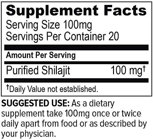Pure Himalayan Shilajit, Original Solid, Excellent Source of Fulvic Acid & Trace Minerals, Widely Used in Ayurveda (8g, Pack of 1)