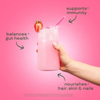 Bloom Nutrition Bovine Colostrum Powder with Vitamin B-12 for Gut Health, Immune Support, Hair Growth & Beauty Supplement | Strawberry, 25 Servings