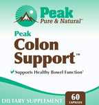 Peak Pure & Natural Colon Support - Colon Cleanse and Detox Supplement for Digestive Health - Gut Health Support with Inulin and Senna Leaf Extracts - with Fiber, Prebiotics, and Probiotics - 1 Pack