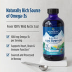 Nordic Naturals Arctic Cod Liver Oil, Unflavored - 8 oz - 1060 mg Total Omega-3s with EPA & DHA - Heart & Brain Health, Healthy Immunity, Overall Wellness - Non-GMO - 48 Servings (Pack of 2)