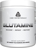 Core Nutritionals Glutamine Amino Acid | Enhance Recovery & Restore L-Glutamine Levels | Immune Support, Muscle Build, Gut Health | 60 Servings (Unflavored)