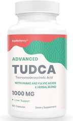 KoNefancy TUDCA Liver Supplements 1000 mg-Bile Salts for Liver Detox-Milk Thistle Herbal Blend with Fulvic and Humic Acid for Liver,Digestive Health,60 Vegan Capsules