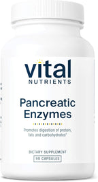 Vital Nutrients Pancreatic Enzymes 1000mg (Full Strength) - Pancreatin Digestion Supplement with Protease, Amylase & Lipase - Digestive Enzymes - Gluten, Dairy, and Soy Free - 90 Capsules