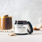 Erbology Organic Turkey Tail Mushroom Powder 40 Servings - 22% Beta-glucans - Prebiotic and Gut Nourishing - Trametes Versicolor - Small Batch - Sustainably Grown in Europe - Vegan - Non-GMO
