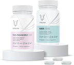 VITRUVIN Longevity Supplement - NMN 500MG + Trans-Resveratrol 500MG with Piperine - Vegan, Non-GMO, Gluten-Free, Gelatin-Free