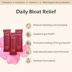 ProMix Nutrition Debloat Prebiotics and Probiotics Immune Support Supplement for Digestion, Cortisol Health, Gut Cleanse - Hibiscus - 30 Servings (Pack of 30)