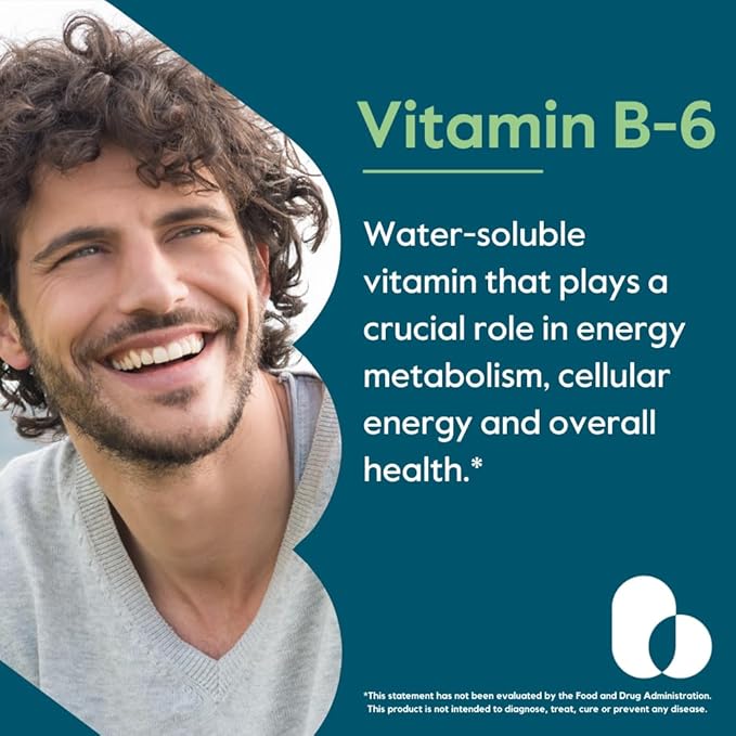 BESTVITE Vitamin B-6 200mg (240 Vegetarian Capsules) (2-Pack) - No Stearates - No Flow Agents