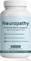 NerveBright Neuropathy Support Nerve Supplement, Fortify Nerves in Fingers, Hands, Toes, & Feet, with 600 mg Pure Alpha Lipoic Acid Vitamins C D3 E B6 B12, Support Overall Nerve Health, 120 Capsules