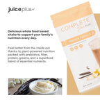 Complete by JuicePlus+ Single Serve French Vanilla Shakes - Plant-Based Nutrition - Vegan, Gluten-Free, Non-GMO, Kosher, Whole Food Based Shake Powder with Protein, Fiber & Prebiotics - 15 Servings