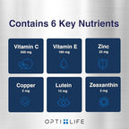 Opti + AREDS 2 Supplements | Vision & Eye Health Supplements for Adults | Includes Lutein, Zeaxanthin, Zinc, and Vitamin C for Macular Support* | 90 Softgels / 45 Servings